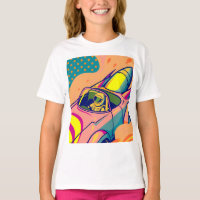 Pop Art Astronaut Driving Rocket Car