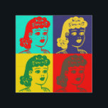 “Pop Art Aunt Fritzi” Wood Wall Art<br><div class="desc">We adapted Aunt Fritzi and gave her a retro pop-art look. Add a pop of colour to your decor with this unique image!</div>
