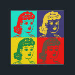 “Pop Art Aunt Fritzi” Wood Wall Art<br><div class="desc">We adapted Aunt Fritzi and gave her a retro pop-art look. Add a pop of colour to your decor with this unique image!</div>