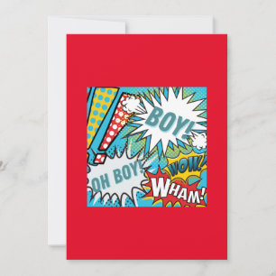 Pop Art Baby Boy Invitation