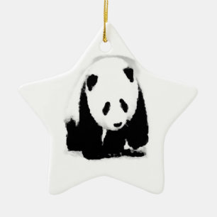 Pop Art Baby Panda Ceramic Tree Decoration