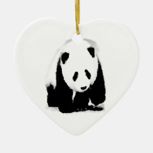 Pop Art Baby Panda Ceramic Tree Decoration