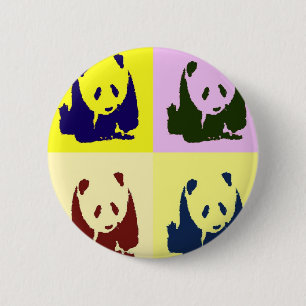 Pop Art Baby Pandas 6 Cm Round Badge