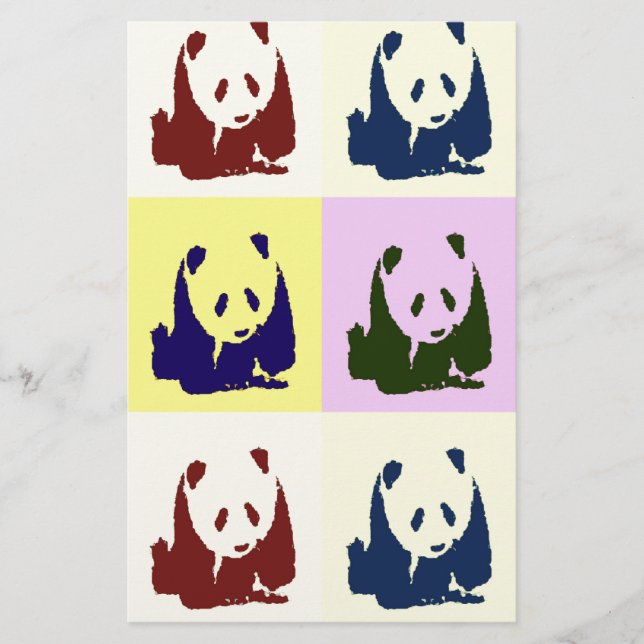 Pop Art Baby Pandas Stationery (Front)