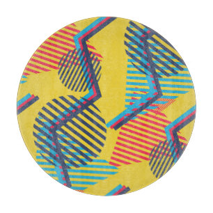 Pop art background, abstract geometric texture. cutting board