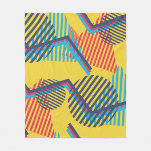 Pop art background, abstract geometric texture. fleece blanket