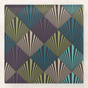 Pop art background glass coaster