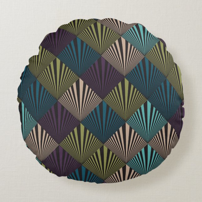 Pop art background round cushion (Front)