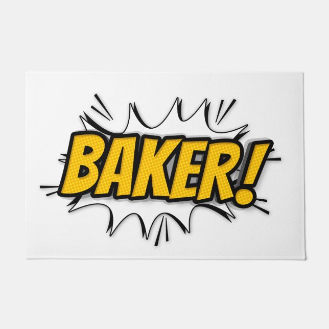 Pop Art Baker Doormat (Front)