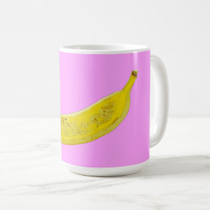 Pop Art Banana in yellow Coffee Mug