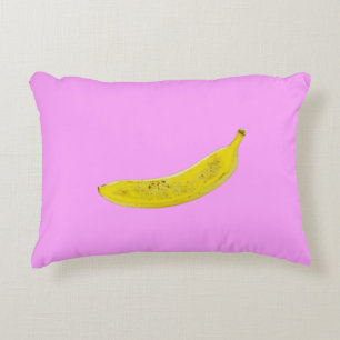 Pop Art Banana in yellow   Decorative Cushion