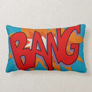 Pop Art BANG Lumbar Throw Pillow