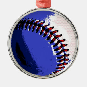 Pop Art Baseball Metal Tree Decoration