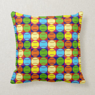 Pop Art Baseballs Pattern Cushion