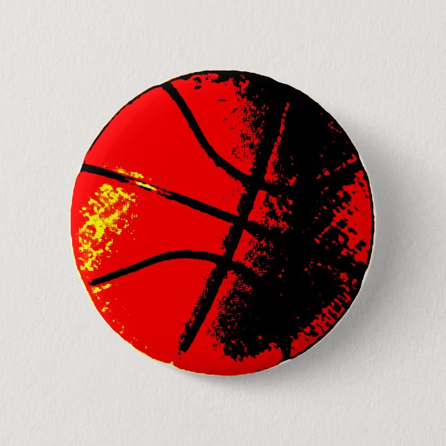 Pop Art Basketball 6 Cm Round Badge (Front)