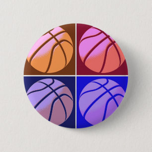 Pop Art Basketball 6 Cm Round Badge
