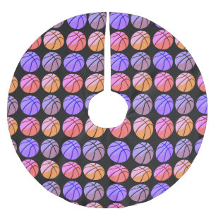 Pop Art Basketball Brushed Polyester Tree Skirt