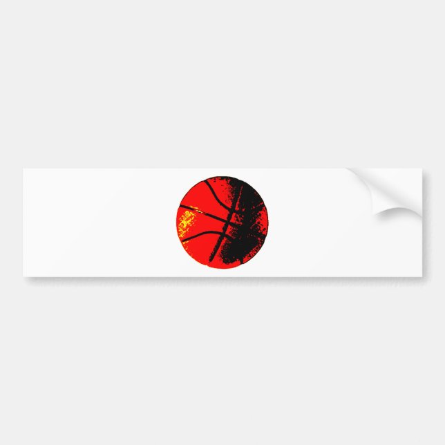 Pop Art Basketball Bumper Sticker (Front)