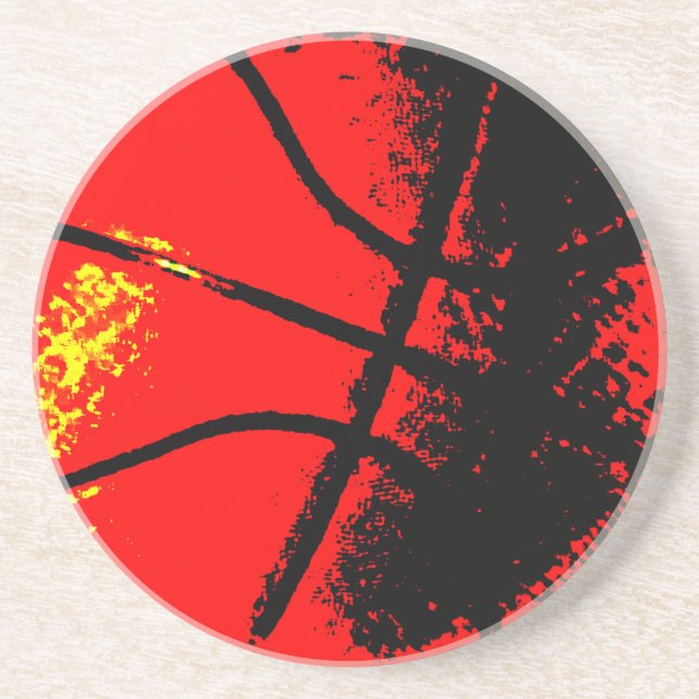 Pop Art Basketball Coaster (Front)