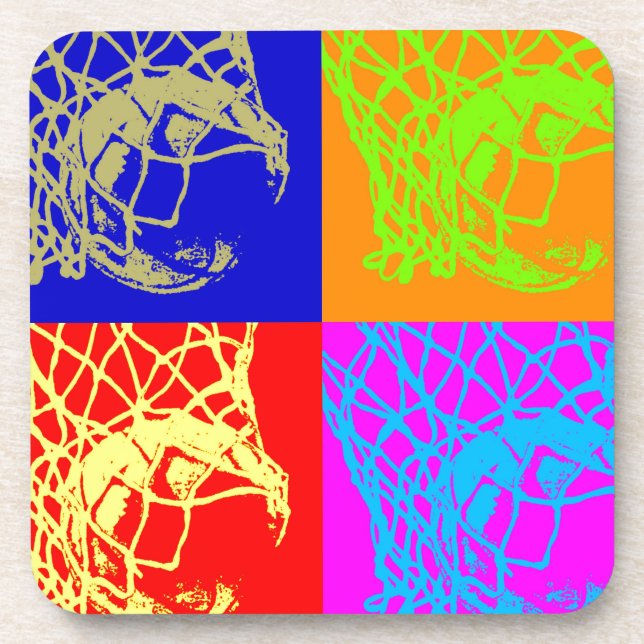 Pop Art Basketball Coaster (Front)