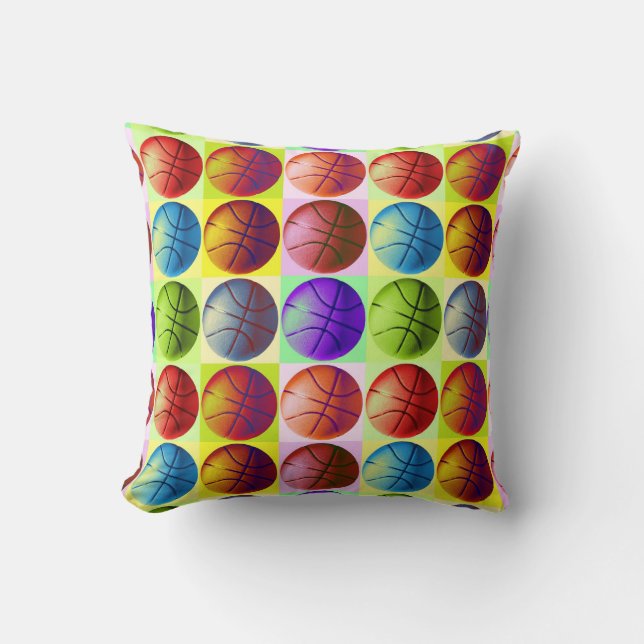 Pop Art Basketball Cushion (Front)