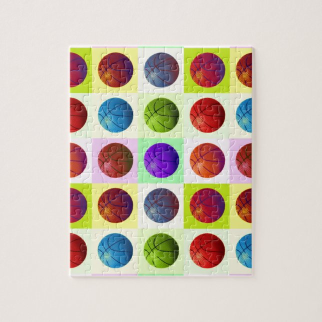 Pop Art Basketball Jigsaw Puzzle (Vertical)