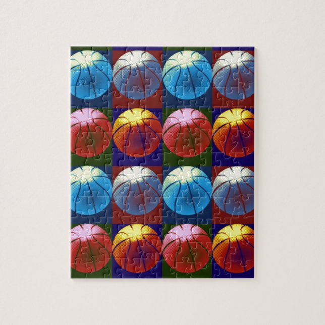 Pop Art Basketball Jigsaw Puzzle (Vertical)