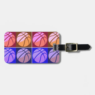 Pop Art Basketball Luggage Tag