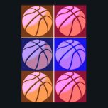 Pop Art Basketball Motivational Poster<br><div class="desc">I Love This Game. Popular Sports - Basketball Motivational Artworks</div>