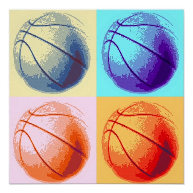 Pop Art Basketball Perfect Poster (Front)