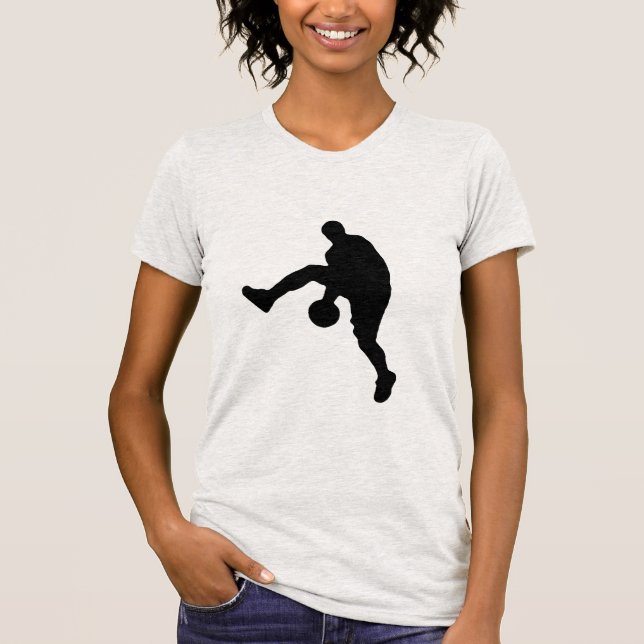 Pop Art Basketball Player Silhouette T-Shirt (Front)