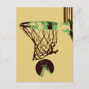 Pop Art Basketball Postcard