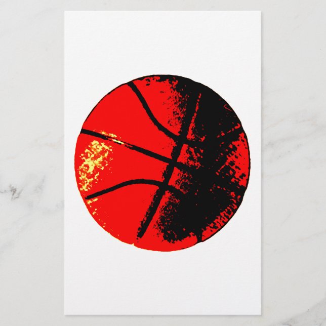 Pop Art Basketball Stationery (Front)