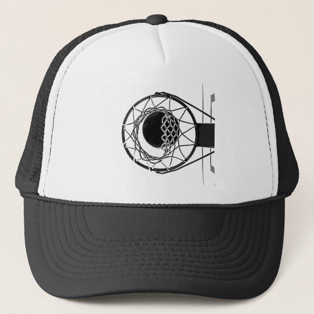 Pop Art Basketball Trucker Hat (Front)