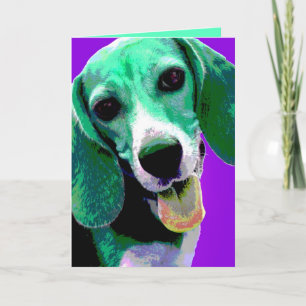 POP ART Beagle Card