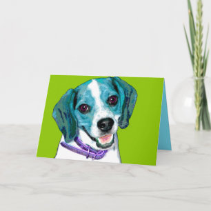 POP ART Beagle Puppy Card