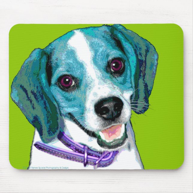 Pop ART Beagle Puppy Mouse Pad (Front)