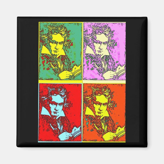 Pop-art Beethoven Magnet (Front)