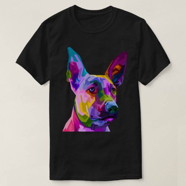 Pop Art Belgian Malinois Shepherd Mechelaar Pullov T-Shirt (Design Front)