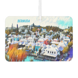 Pop Art Bermuda Ceramic Car Air Freshener