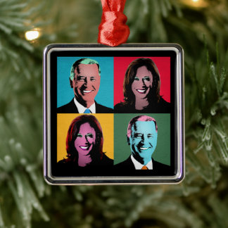 Pop Art Biden Harris Ceramic Ornament