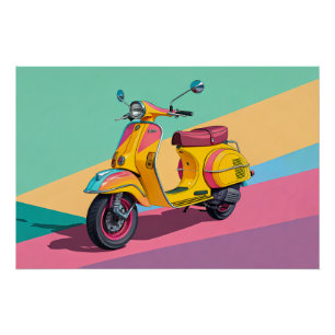 Pop Art Bike Print – Modern Colorful Wall Decor