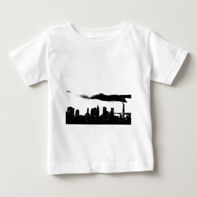Pop Art Black White NYC New York City Baby T-Shirt (Front)