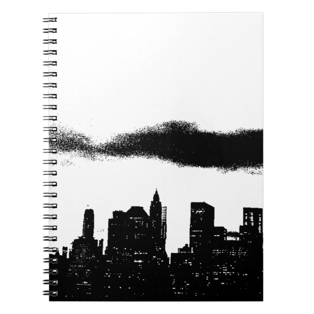 Pop Art Black White NYC New York City Notebook (Front)