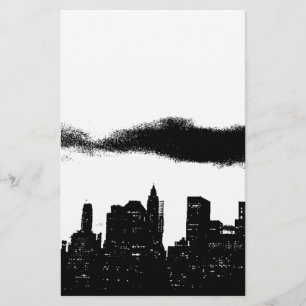 Pop Art Black White NYC New York City Stationery