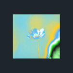 Pop Art Blue Cosmos Flower Canvas Print<br><div class="desc">Pop Art Beautiful Blue Cosmos Flower</div>