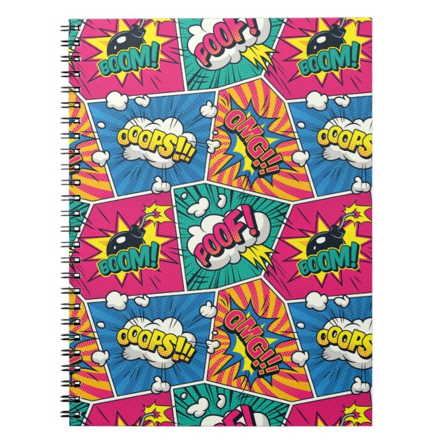 Pop Art Boom Comic Notebook (Front)