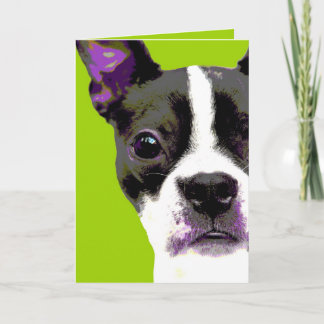 POP Art Boston Terrier Card