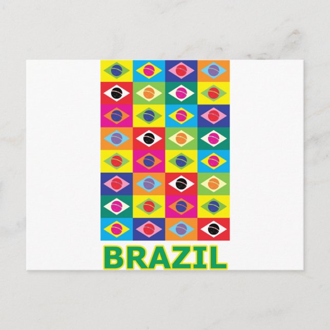 Pop Art Brazil Postcard (Front)
