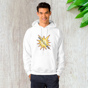 Pop Art Broken Chain Explosion Bold Comic Style Hoodie